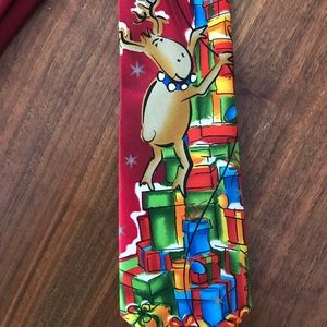 🎁 EUC Garcia Reindeer & Presents Christmas Tie 🎄